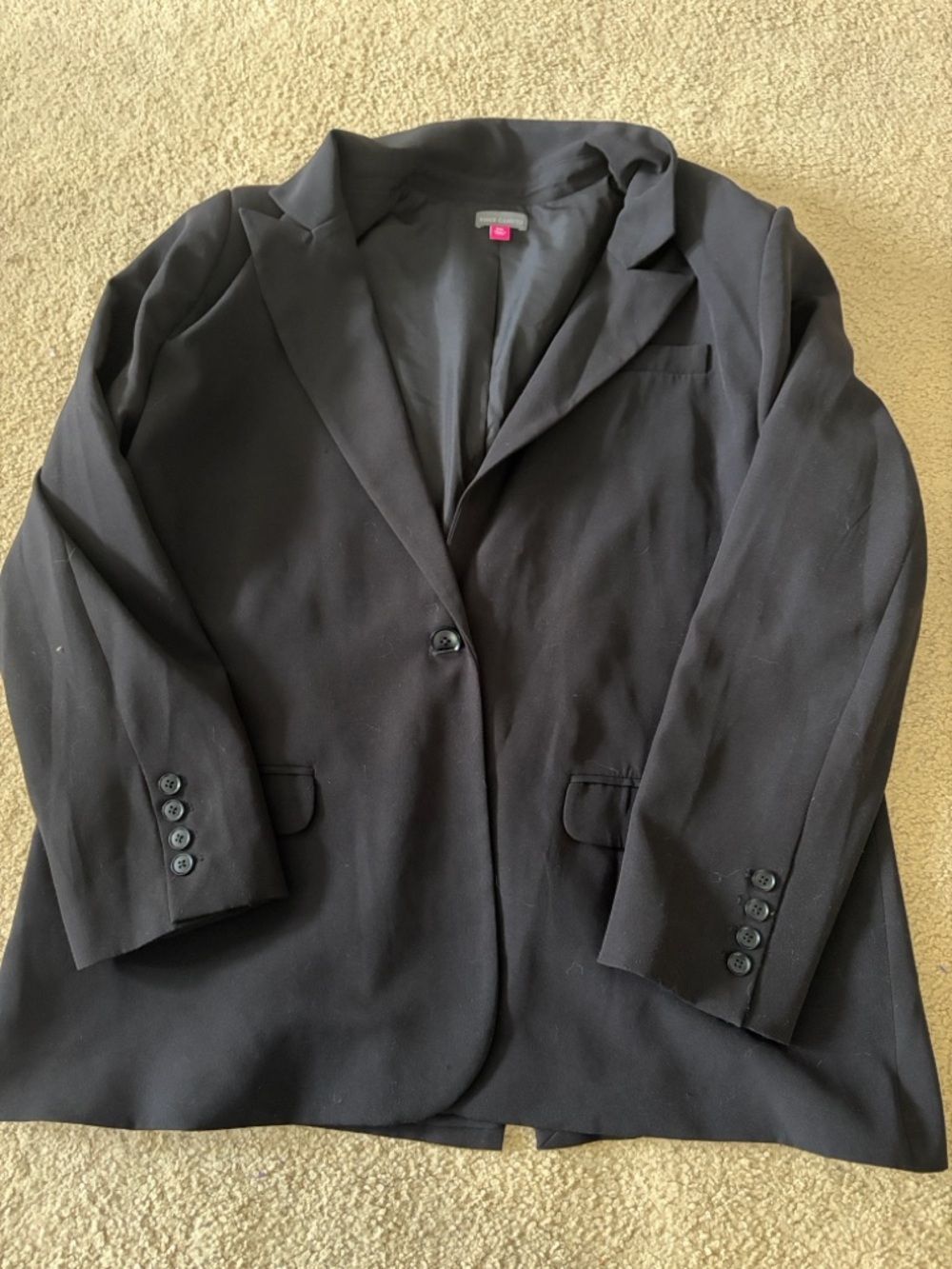 Vince Camuto Black Single-Button Blazer